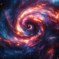 Wall Mural - galactic spiral formation deep space digital artwork cosmic environment awe-inspiring viewpoint