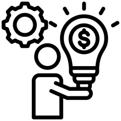 Wall Mural - Entrepreneurship Outline Icon