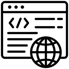 Web Development Outline Icon