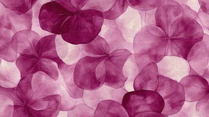 Canvas Print - Watercolor Purple Flower Petals Background Texture Design