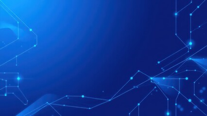 a blue background with lines and dots and a blue sky