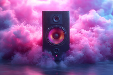 Sticker - Studio Speaker, Pink Smoke, Music, Audio, Advertising