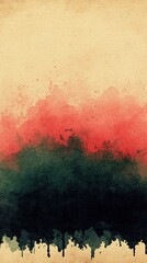 Sticker - Red and black watercolor splash abstract background