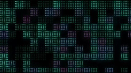 digital high technology neon glowing dots flickering abstract motion  background