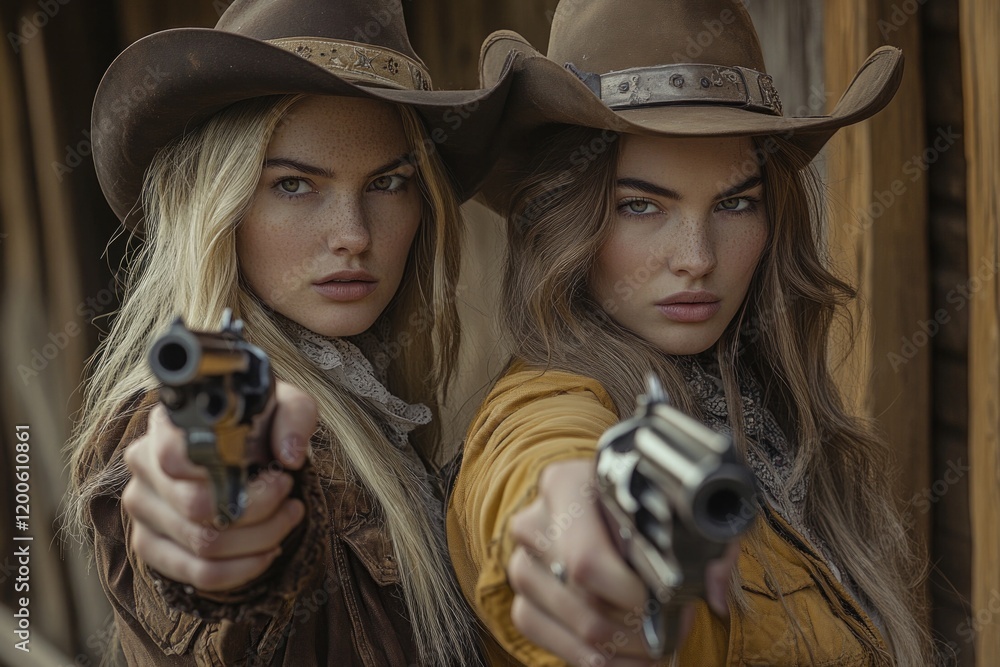 Wild west women: cowboy hats, frontier adventure, rugged charm, western ...