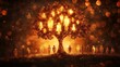 © afridwi - Glowing Family Tree: A Mystical Representation of Ancestry and Lineage