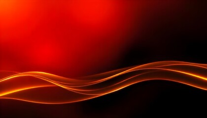 Aufkleber - Abstract background with black, brown, red, amber, yellow, gold, and white. Gradient blend with fluid blur, grain texture, and glowing neon effect. Dynamic wave lines add motion