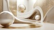 © Kang - Abstract Gold and White Architectural Interior Design