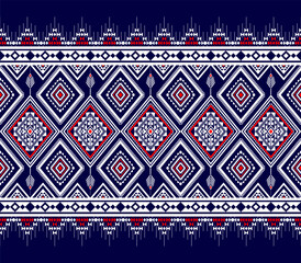 Geometric ethnic oriental seamless pattern traditional Design for background, carpet, wallpaper, clothing, wrapping, Batik, fabric, Vector, illustration, embroidery style, Sadu