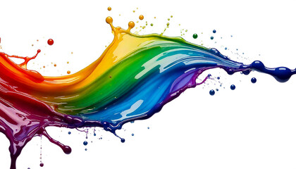 Wall Mural - Colorful paint splashes isolated on transparent background, part 5