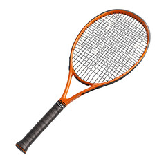 Wall Mural - tennis racket advertisement isolated on white background full depth of field