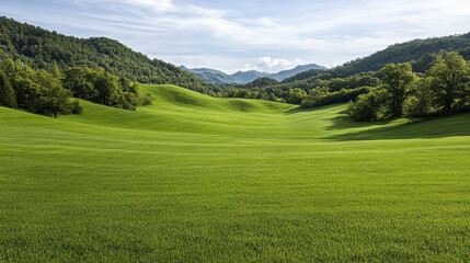 Sticker - Lush green hills in Appalachian region, showcasing serene landscapes and nature beauty