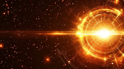 Wall Mural - cosmic energy burst glowing galactic core