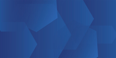 Modern abstract blue background with glowing geometric lines. Blue gradient hexagon shape design. Futuristic technology
