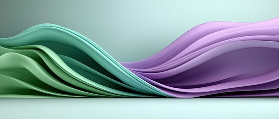 Wall Mural - Wavy layers of pastel colors create a serene and modern abstract design, ideal for backgrounds or artistic projects. background light hues inviting concept
