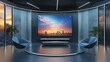© CLOVER BACKGROUND - Modern Virtual Studio Background for Video Conferencing Use