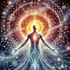 Wall Mural - Energy field surrounding a powerful entity A pulsating hypnotic