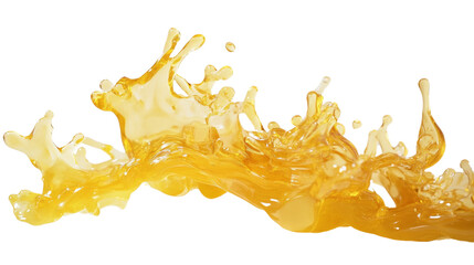 Wall Mural - A dynamic splash of golden liquid against a black background showcasing its texture and movement.