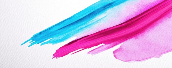 Wall Mural - distressed watercolor concept. vibrant abstract watercolor strokes in blue and pink create a dynamic