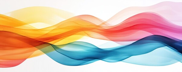 Wall Mural - electric watercolor idea. abstract waves of colorful light flowing together, creating a vibrant and 