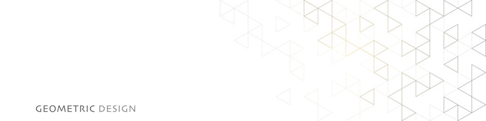 Leinwandbilder - Graphic design element for web page or banner with a geometric pattern of triangle shapes.