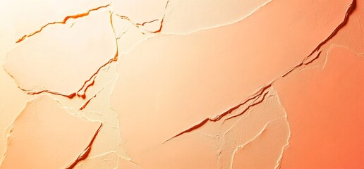 Abstract peach texture background; cracked, broken surface