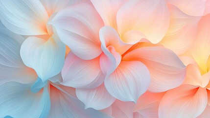 Poster - Floral watercolor concept. A beautiful arrangement of pastel-colored flowers, showcasing delicate petals and soft hues.