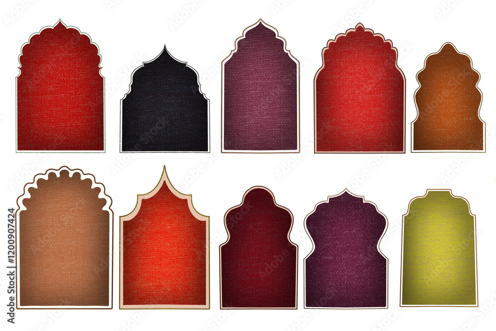 Islamic Window Border Islamic shape door or window with vignette border. Mughal Muslim ...