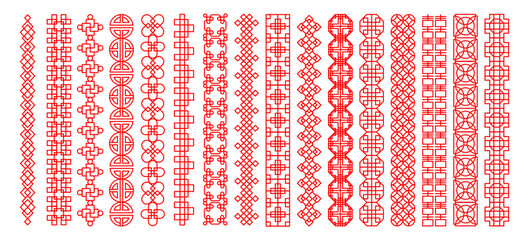 chinese pattern frame. china ornament. oriental design. geometric decorations. asia sign background.