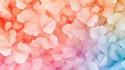 Poster - Floral watercolor concept. Beautiful gradient of soft, colorful flower petals creating a calm visual effect.
