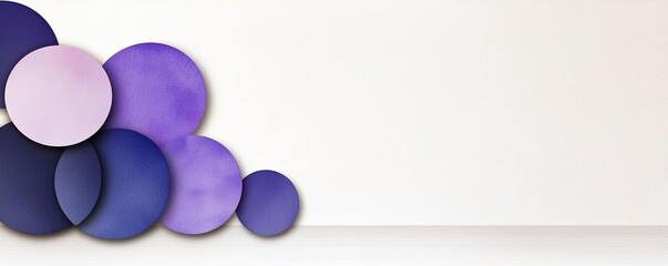 Poster - Geometric watercolor concept. Abstract geometric shapes in soft purple hues against a minimalist background.