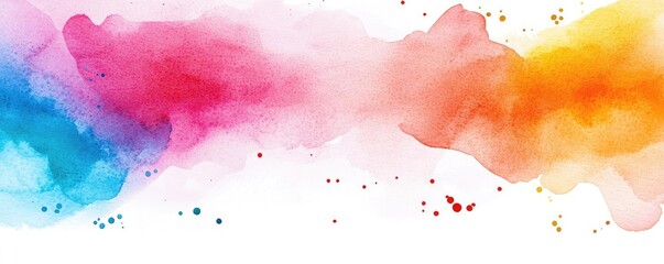 Playful watercolor concept. Colorful watercolor splash creating a vibrant artistic background for design projects.