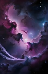 Wall Mural - sky with moon and stars