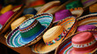 © Cavad - Cartoon mexican sombrero hats. I spy game. Vector riddle worksheet with mariachi caps. Educational puzzle, development of numeracy skills and attention, worksheet page with traditional mexican hats