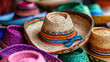 © Cavad - Cartoon mexican sombrero hats. I spy game. Vector riddle worksheet with mariachi caps. Educational puzzle, development of numeracy skills and attention, worksheet page with traditional mexican hats