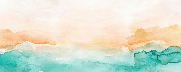 Poster - Neutral watercolor concept. A vibrant watercolor background in soothing colors for creative projects.