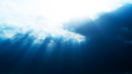 Wall Mural - the tyndale effect appears in the sky