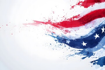 Wall Mural - American Flag Symbol Background, Generative AI