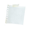 © PAKERTI - blank note paper with tape isolated on white