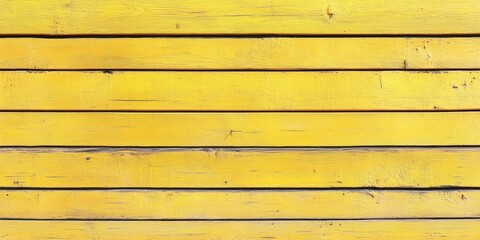 Wall Mural - Horizontal arrangement of weathered yellow wooden boards with visible grain and texture, evenly spaced against a rustic background.