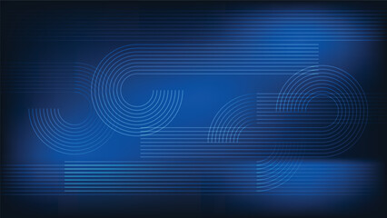 Wall Mural - abstract blue modern geometric lines background