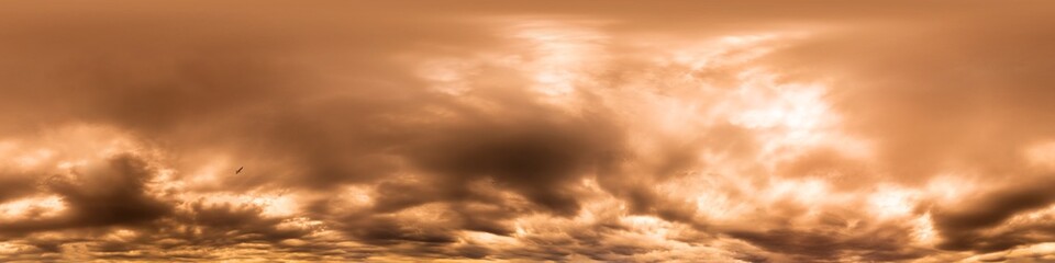 Wall Mural - dark moody rain clouds in dramatic overcast sky. seamless 360 hdr spherical panorama. full zenith or