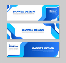 Wall Mural - Blue banner template design collection