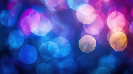 Wall Mural - colorful bokeh lights create a vibrant atmosphere in a nighttime setting for celebrations and events