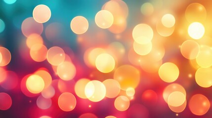 Wall Mural - colorful bokeh lights create a festive atmosphere during a nighttime celebration in a vibrant settin