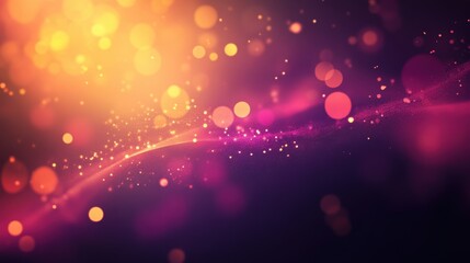 Wall Mural - vibrant abstract background with glowing bokeh lights creating a magical atmosphere at night