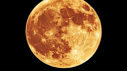 Bright lunar surface shines against a black sky showcasing craters and features of Earth's moon at night