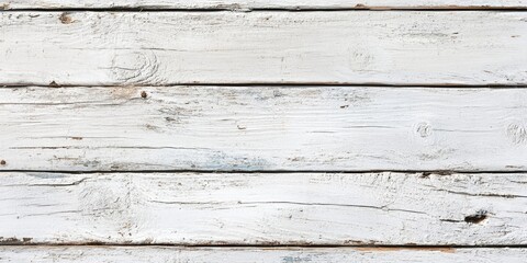 Wall Mural - Weathered white-painted wood texture featuring rustic, shabby elements with horizontal planks and subtle gray undertones ideal for backgrounds.