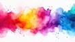 © Jiraporn - Candy watercolor concept. Vibrant watercolor splash in rainbow colors for creative artistic backgrounds.