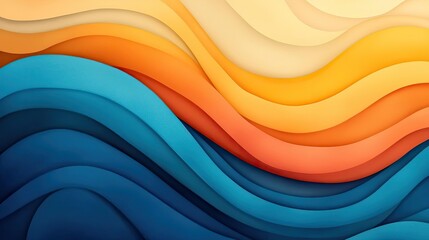 Canvas Print - Fluid watercolor concept. Vibrant waves of color blend seamlessly, creating an abstract flow of energy and creativity.